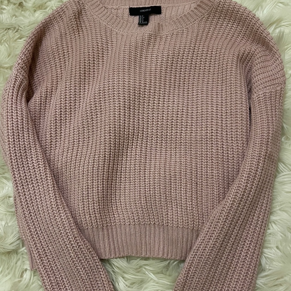 Pink Sweater Knit Pullover
